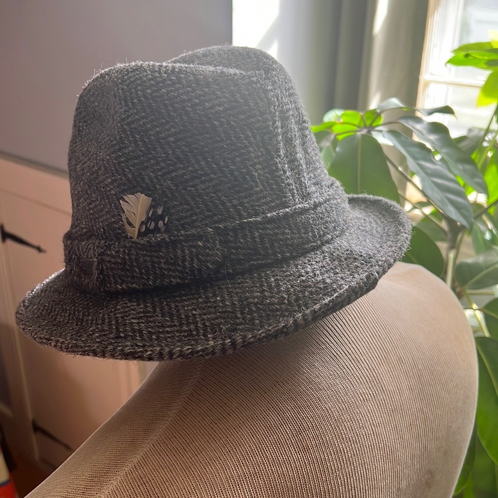 Vintage Dobbs Fifth Avenue wool tweed fedora Size 7 - Picture 3 of 7